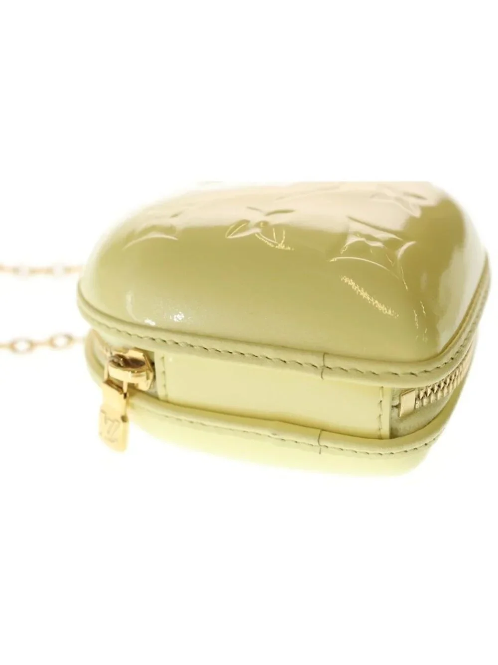 Louis Vuitton Vernis Keep My LV Heart Chain Mini Bag Yellow Gold